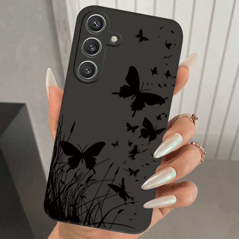 TEMU Phone Case - Black Suitable For Suitable For Galaxy A73 A55 A54 A53 A52 A51 A50 Phone Case S24 S23 S22 Tpu Full Soft Shell Ultra Trendy Fashion