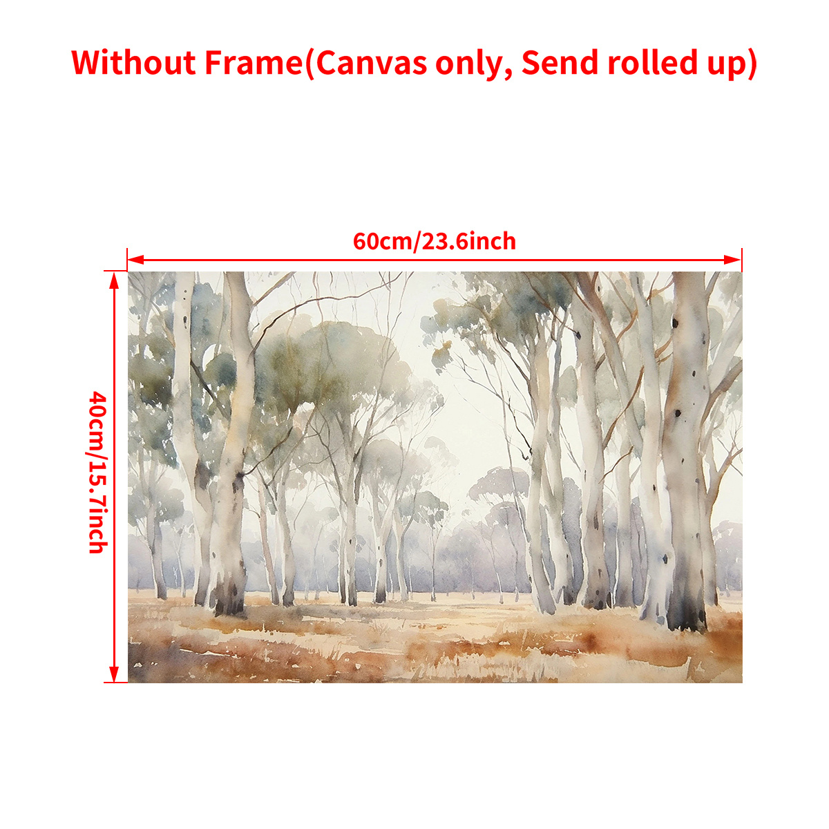 TEMU 2d Flat, 1pc Eucalyptus Australian Forest Landscape Nature Wall Art Print Poster Ideal Gift Artwork For Bedroom Office Bathroom Home Wall Decor,