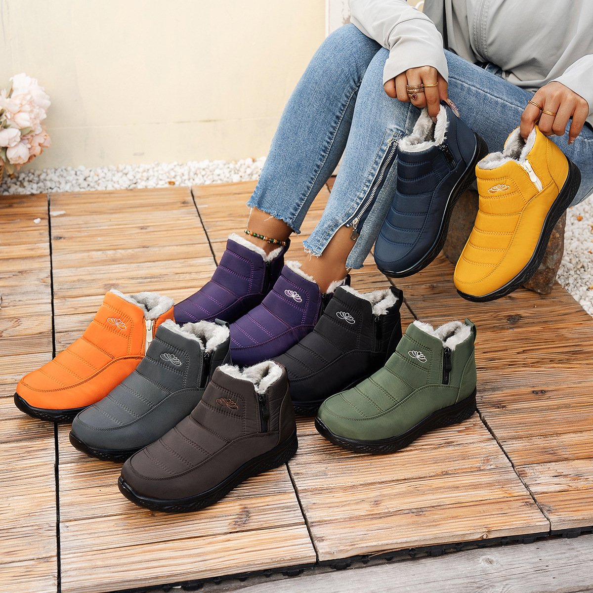 item picture snow boots winter plus sizes boots thick soled lined and extra thick