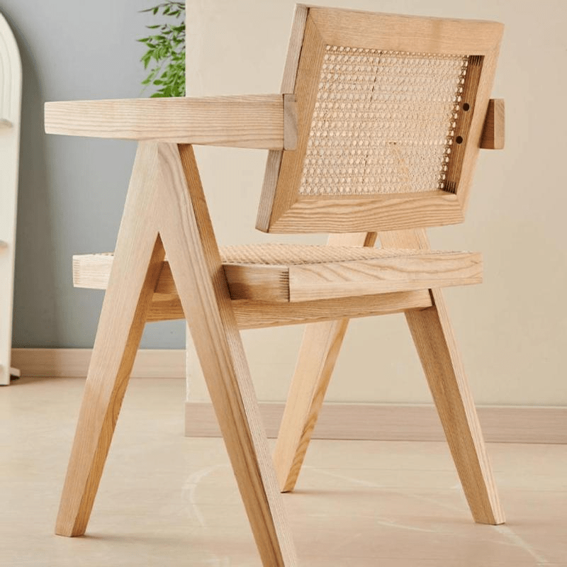Silla de ratán tejida, silla de comedor de madera maciza, taburete para el hogar con respaldo, silla de ratán con reposabrazos, silla para mesa de comedor, silla de decoración para el hogar, silla de comedor de madera para sala de estar, silla de recepción de oficina, muebles de jardín para exteriores, silla de jardín, sillón, silla para sala de estar