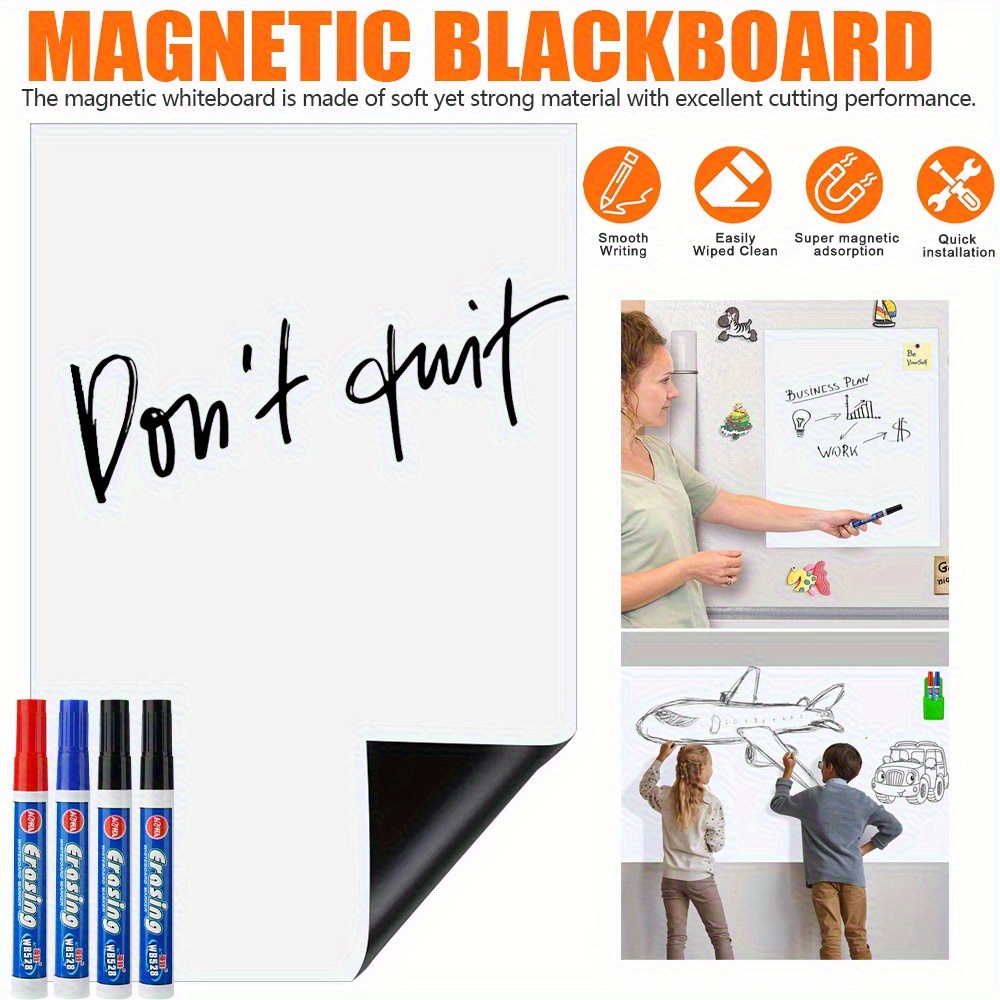 The 50*100cm Magnetic Whiteboard Is Wipeable Making It A For Schools, Offices Or Private Homes.