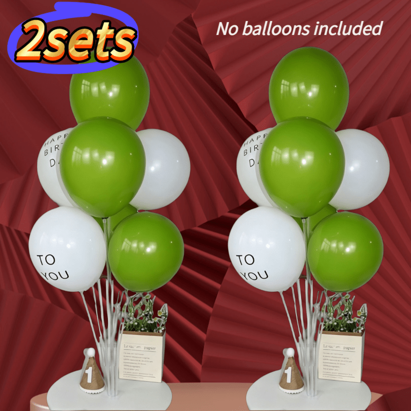 TEMU 2 Sets de supports transparents pour ballons de bureau, kits d' réutilisables, faciles à installer, avec bases adhésives renforcées, adaptés aux