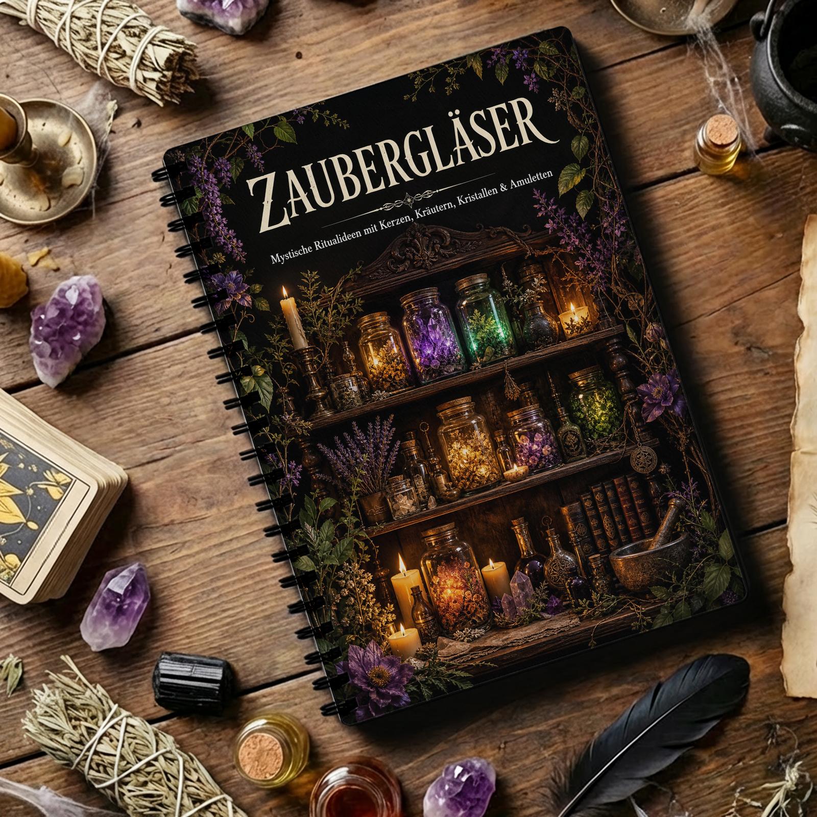 German Version Spell Jar Gift , Magical , Crystal Planner, Personalized Witchcraft Journal, , Unique Gift For Witches, Spiritual Practitioners, Lovers, Writers And Collectors