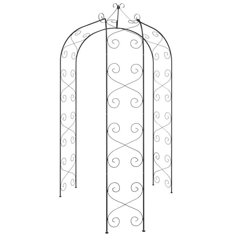 extra large heavy duty black steel garden arch elegant outdoor arch for wedding party floral decor sturdy metal garden structure easy assembly 180x255cm 590cm base   patio pathway events garden decorations outside curved decorative elements party decoration durable construction event planners
