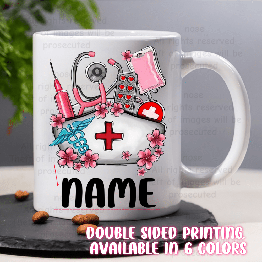 10x Edelstahl-Wasserflaschen Für Krankenschwestern – Doppelwandig, 480 Ml, Bedruckt