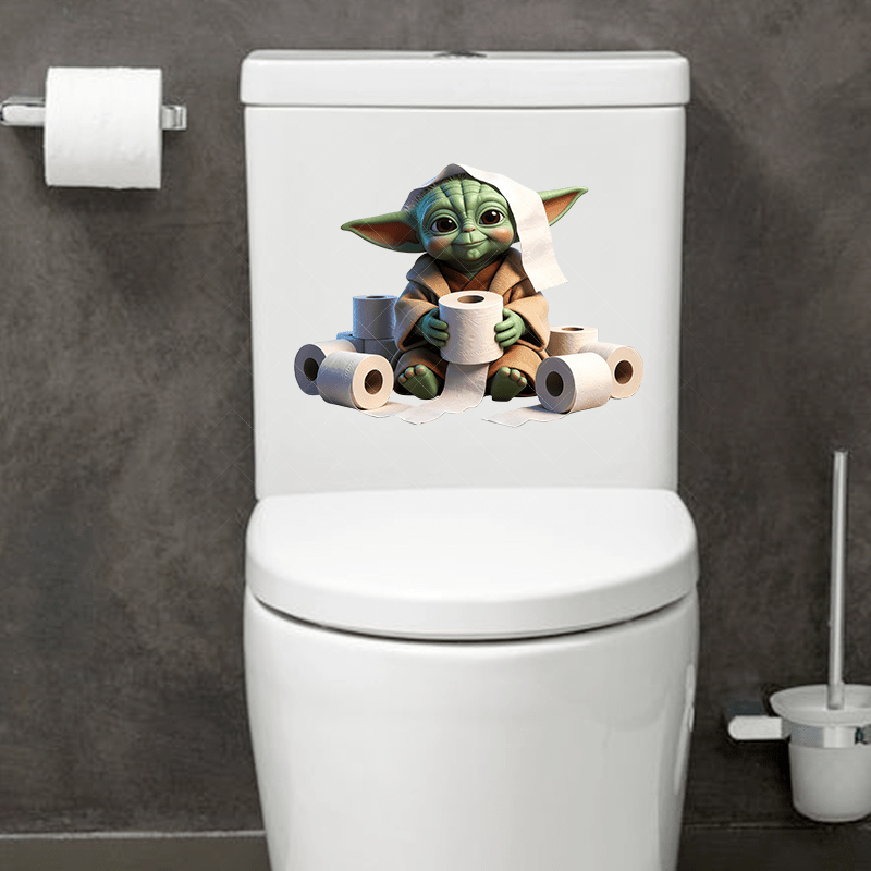 E-shop Star Wars Yoda-Glasfensteraufkleber, Glasfolie, Badezimmer-Wandaufkleber, personalisierter Badezimmeraufkleber, kreativer