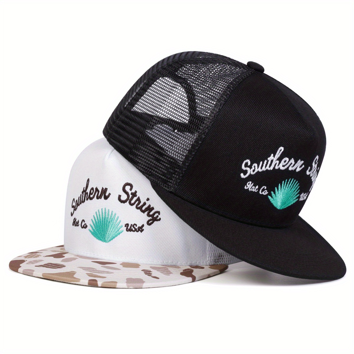 [Casual Baseball Cap] Adjustable Southern String Mesh Baseball Cap | Men's Casual Hip-Hop Hat for Outdoor Sports, Travel, and Beach Vacations in Spring