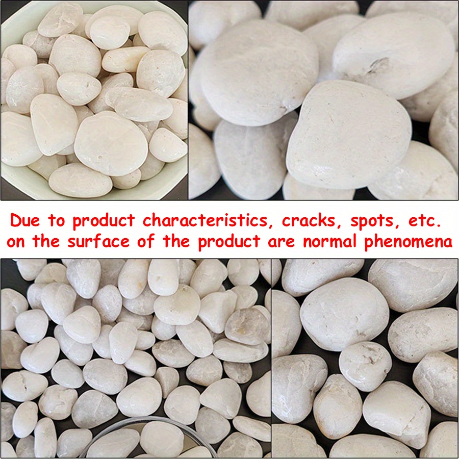 20 Libras De Piedras De Río Naturales Blancas - 1 A 2 Pulgadas, Pulidas Y Lisas - Decoración Para Jardín, Macetas, Peceras Y Manualidades
