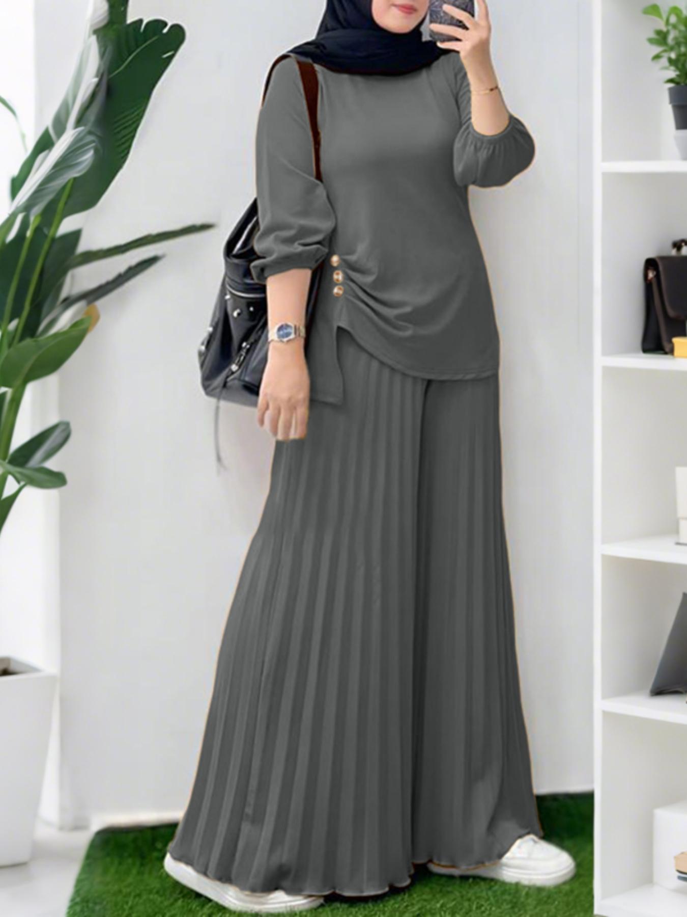 طقم نسائي أنيق من قطعتين