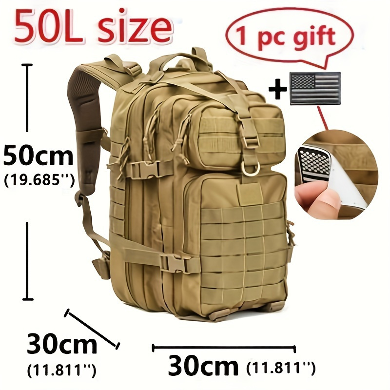 50L/30L Tactical Backpack for Camping & Trekking
