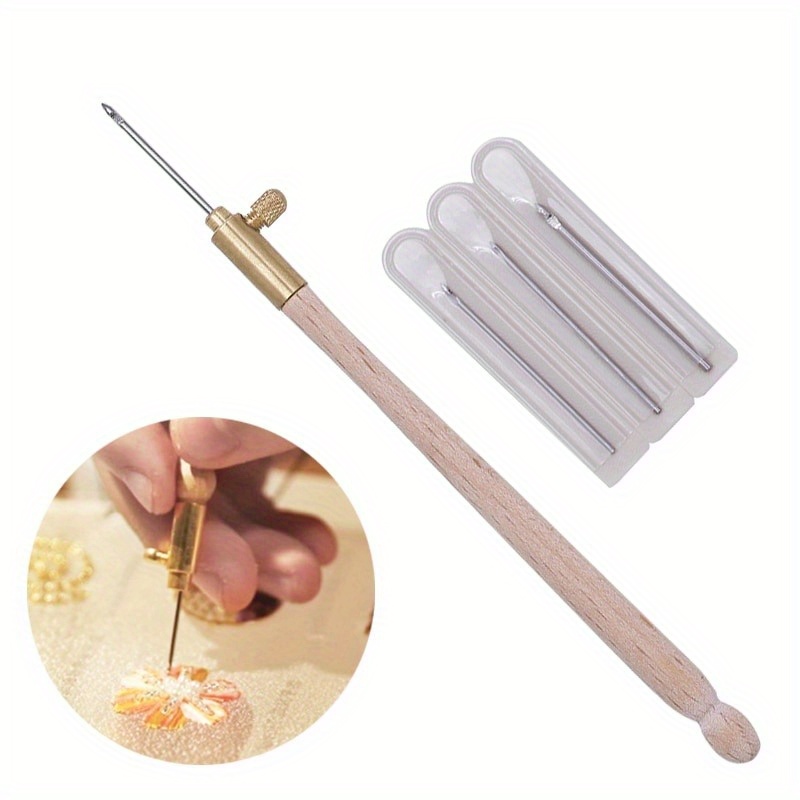 3 Needles Punch Pen Embroidery Craft Kit for Sewing