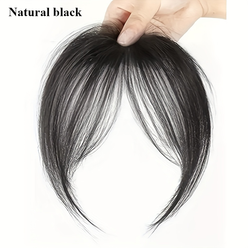 womens high temperature fiber synthetic straight hair wig with fluffy side bangs basics style with hair flipper bangs for daily and party wear details 5