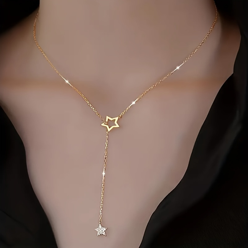 A Stylish Y-shaped Necklace For Women With Pendant, Suitable For Everyday Wear, Holiday Gifts, Birthday Presents, And Middle Eastern Ramadan Additions