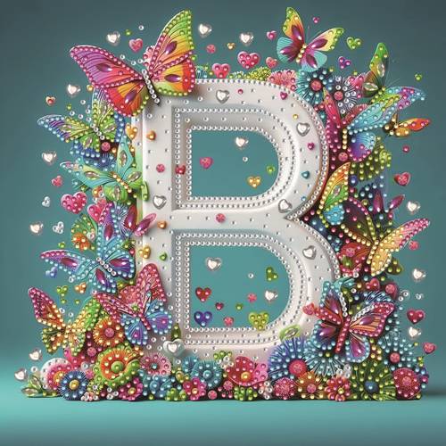 creative diamond painting kit a z letters designed with butterflies and flowers uses round diamonds suitable for handmade crafts home decor frameless into any word or name suitable for fathers day