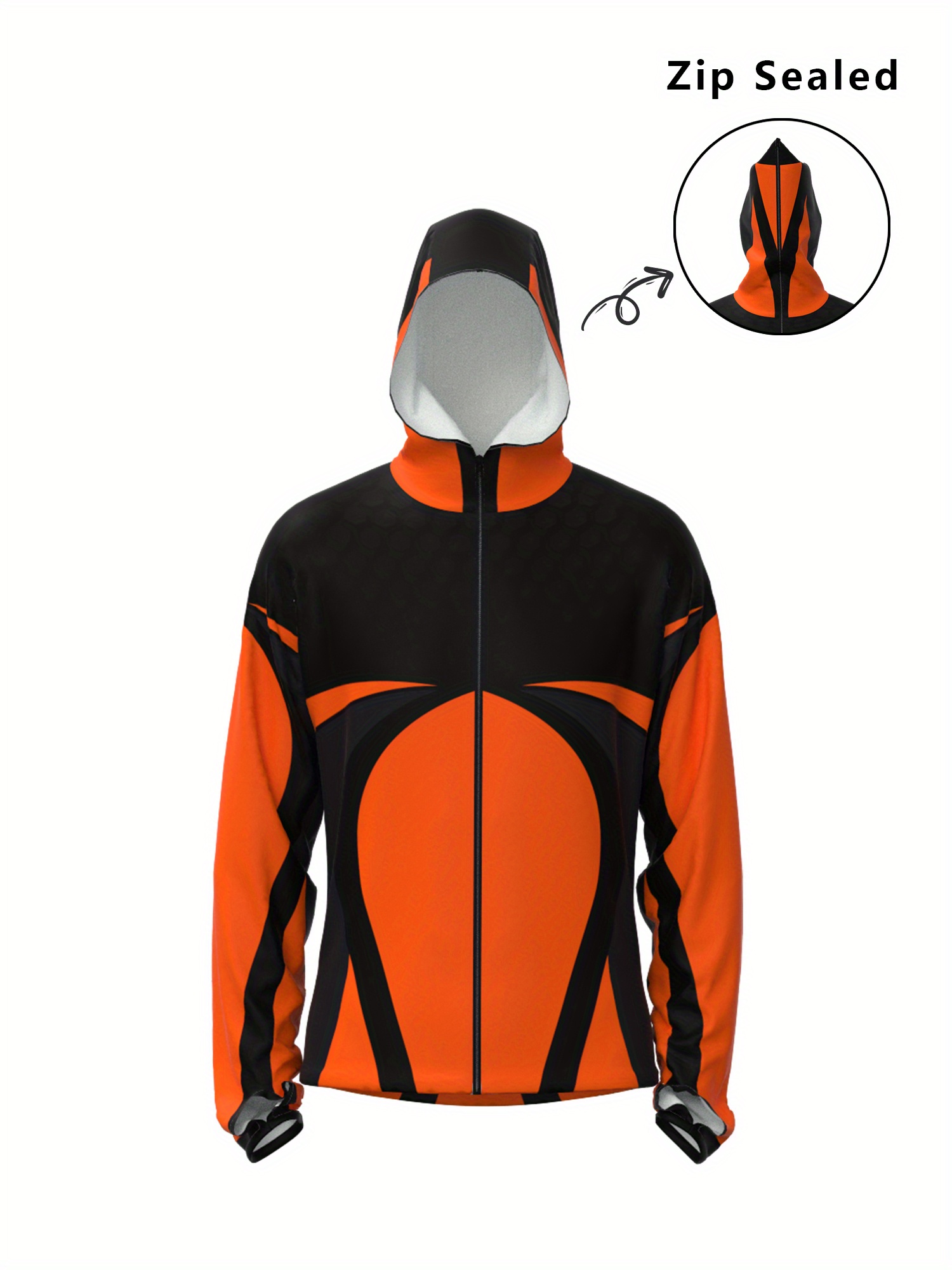 orange jacket sold on Temu United States