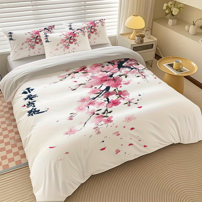 TEMU A 2/3pcs Set Featuring A Beautiful And Print Duvet Cover Set, Which Includes A Duvet Cover And Pillowcases - Perfect For Bedrooms And Bedding
