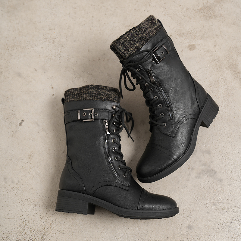 Women's Ankle Boots | Mid-calf Winter Snow Boots With Lace-, Women Shoes
