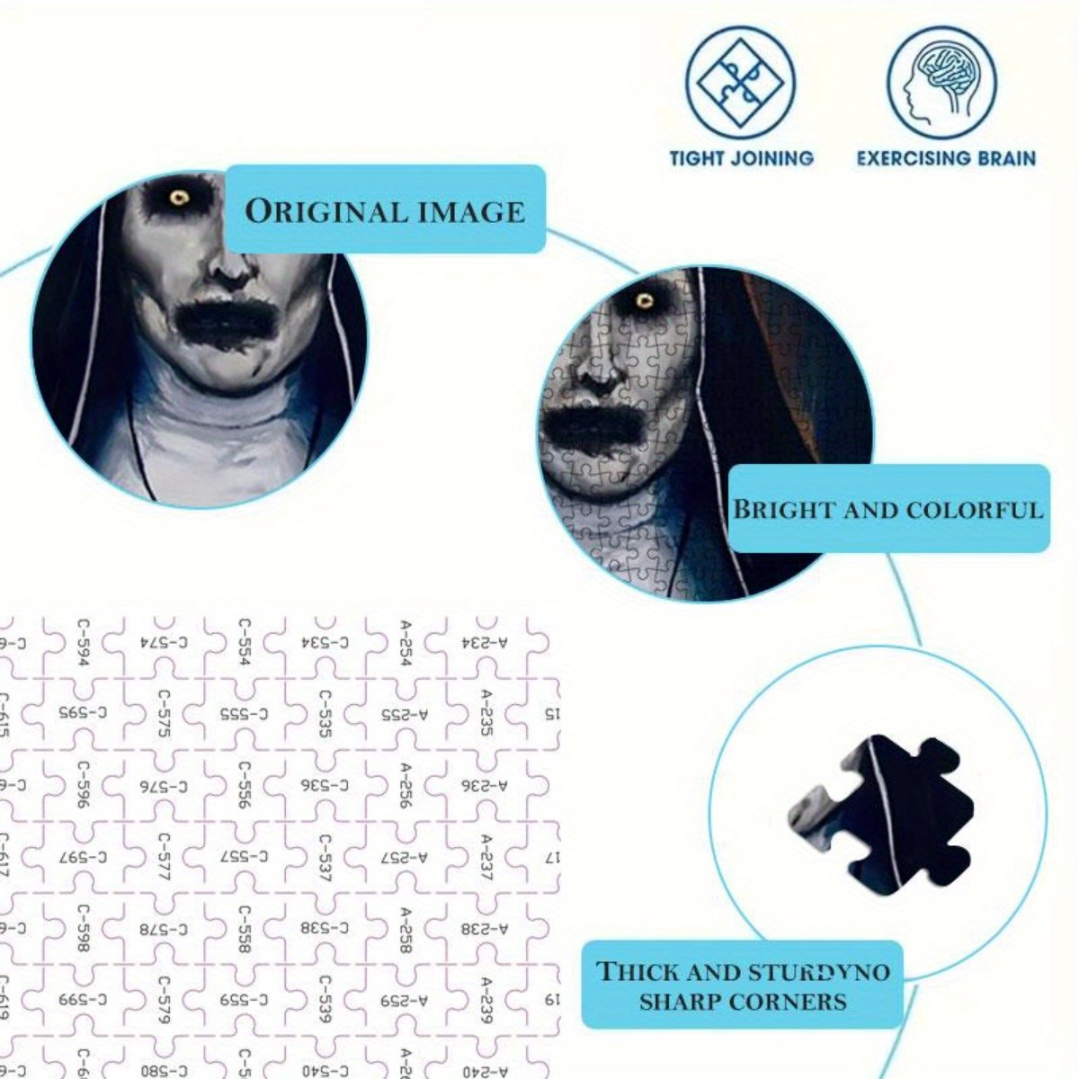 1000pcs Terrifying Nun Thriller Puzzle for Horror Fans