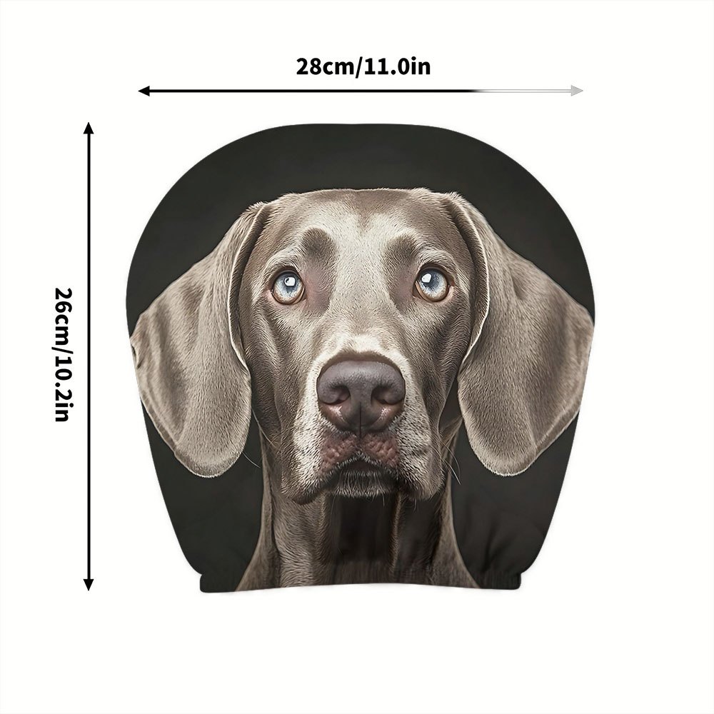 TEMU 2 Pezzi Copricapo Weimaraner Stampa ad Definizione, , Protezioni per Sedili per Protezione Annuale. per Pendolari Quotidiani, Viaggi su e Lunghi