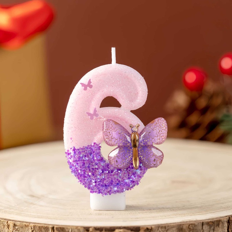 Image of New Cute Number Birthday Candles 0-9 For Cake Decoration At Parties, Handmade Candles For Celebrations.