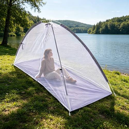 fully automatic quick opening camping mosquito net outdoor beach insect proof mesh tent student upper and lower bunk free installation portable tent outdoor mosquito proof house