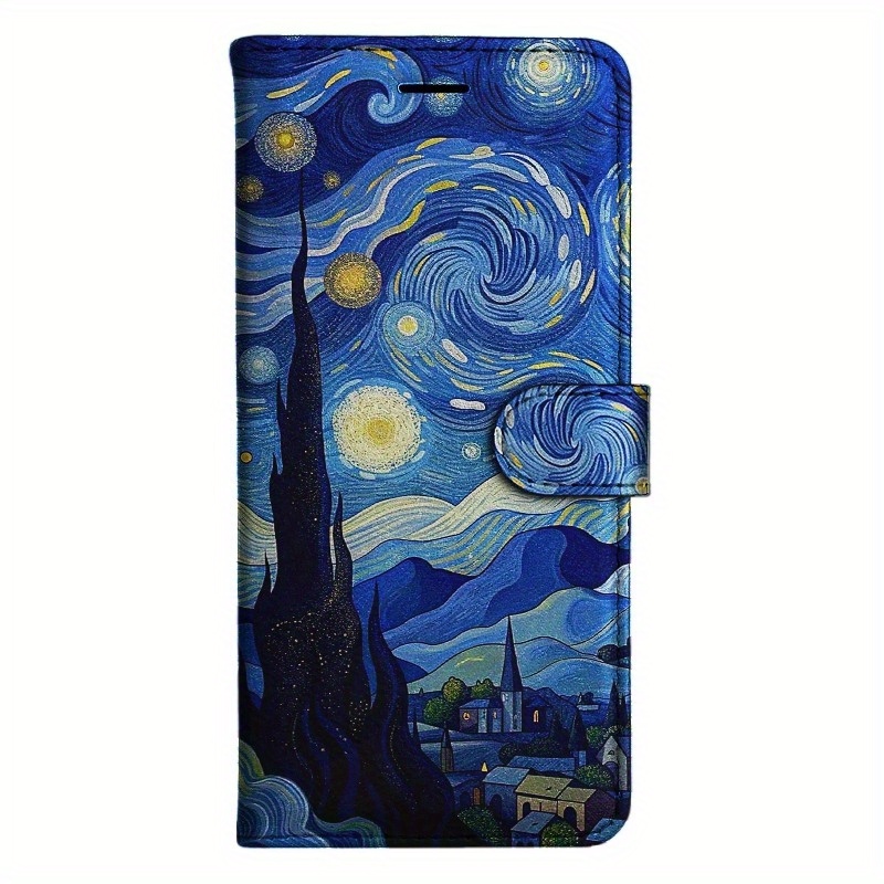 TEMU Phone Case: Starlit Sky Flip Wallet Case Sutible For M10 A10s A20s A30s A50s A51 A71 A31 A42 A12 A32 A52s A72 A22 A13 A04s A53 A33 A14 A34 A54