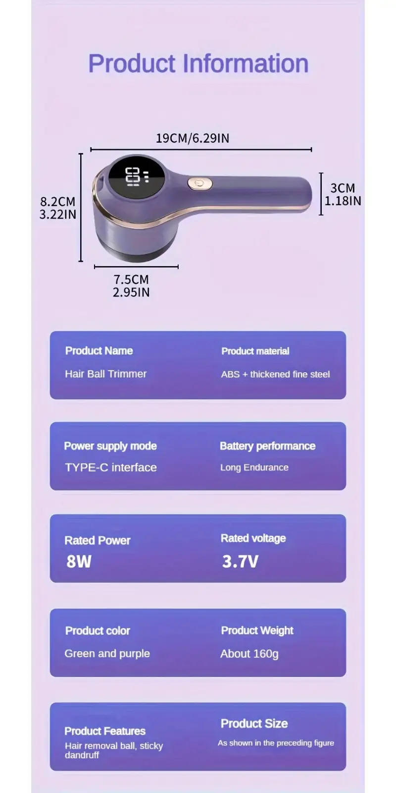 1套, 布艺剃须刀, 电动毛球去除器, usb充电毛衣剃须刀, 强力毛球剃须刀, 毛球去除器, led显示屏, 毛球修剪器, 便携式毛球修剪器, 适用于衣物、床上用品、家具、地毯、沙发, 清洁用品, 清洁小工具 商品详情 1