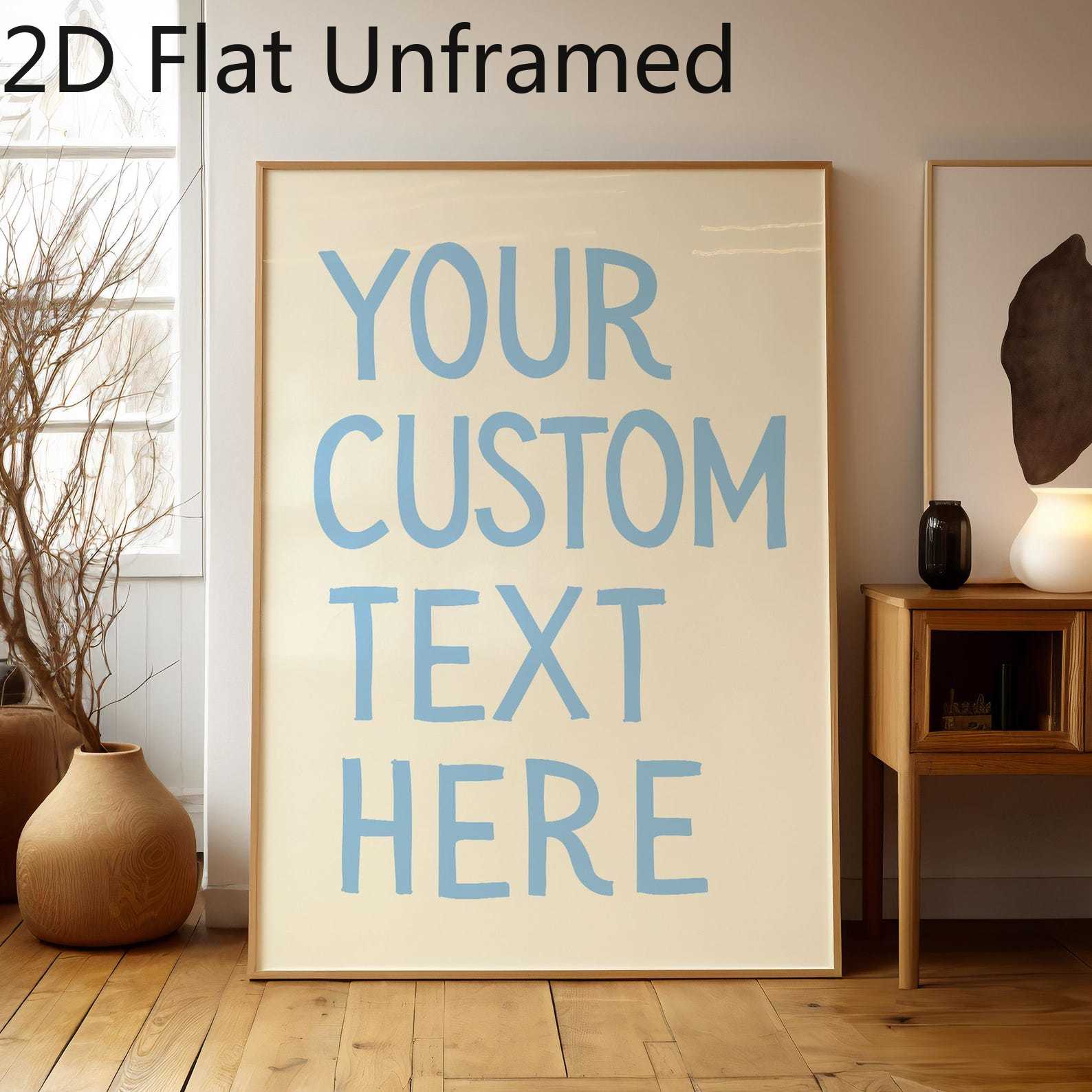 2D Flat Personalized Typography Art Minimalist Poster