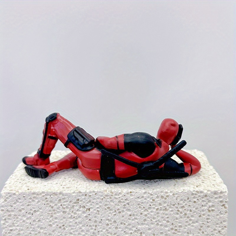 1pc/3pcs Set of Marvel Avengers Deadpool Models, Deadpool Sitting Posture And Lying Postureuxeys, Car Decoration