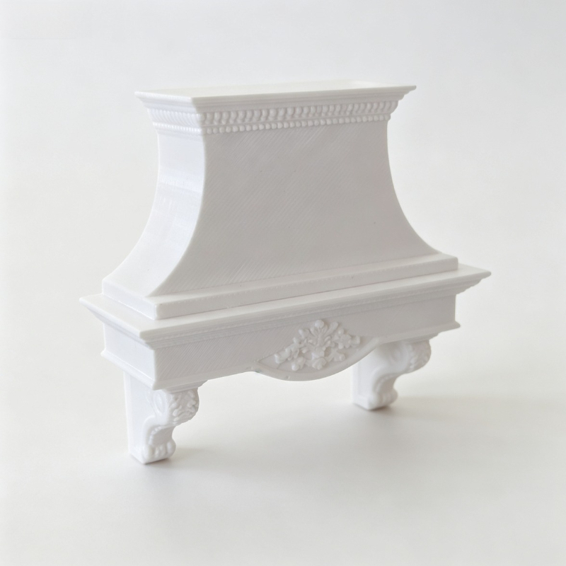 TEMU 1pc Dollhouse Mini European Kitchen Simulation Range Hood Plastic Model Decorative Collectibles, Dollhouse Decoration Additions, Suitable For