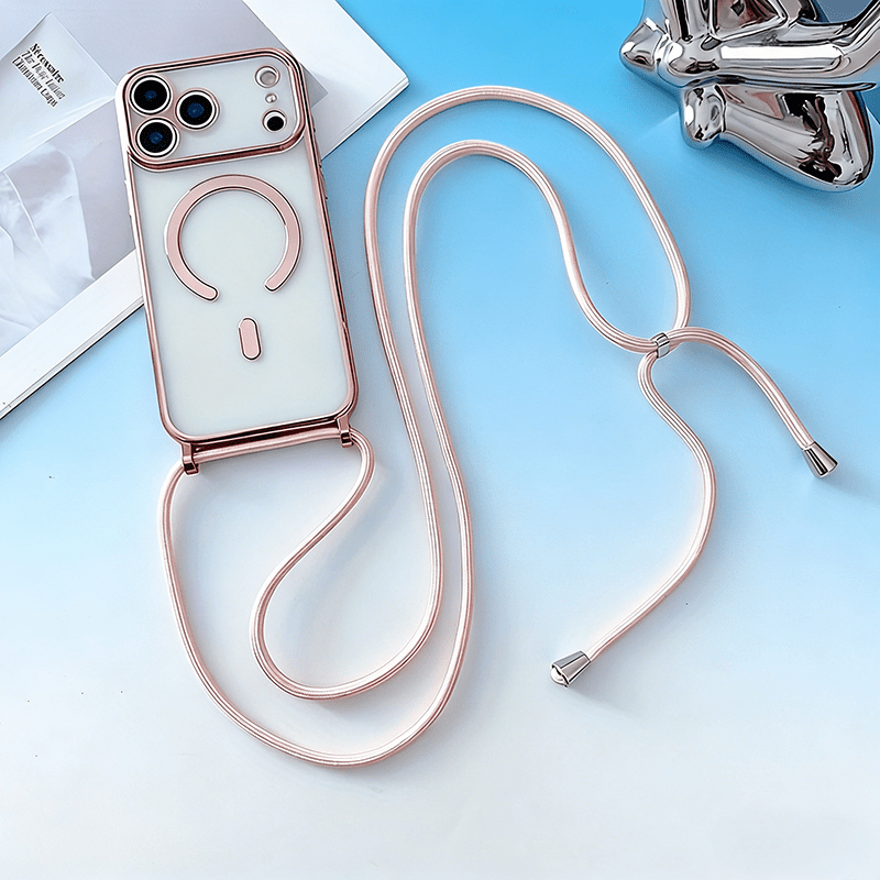 TEMU Phone Case: New Necklace-style Lanyard Phone Case, Magnetic Phone Case, Suitable For Iphone 17 Air, 16 Plus, 15, 14, 13 Pro, 12 Pro Max, And 11