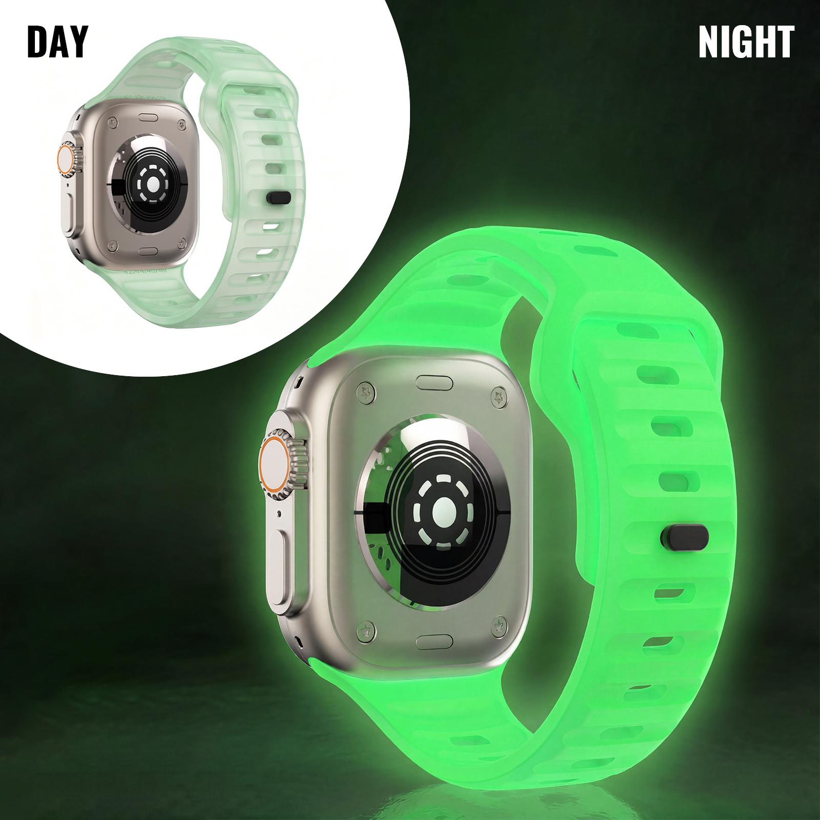 TEMU Correa de reloj fluorescente ondulada con pliegue - para la serie de tamaño grande de Apple Watch 2/1 (49 mm), 10 mm 46 mm, 8 mm 7 mm 45 mm,