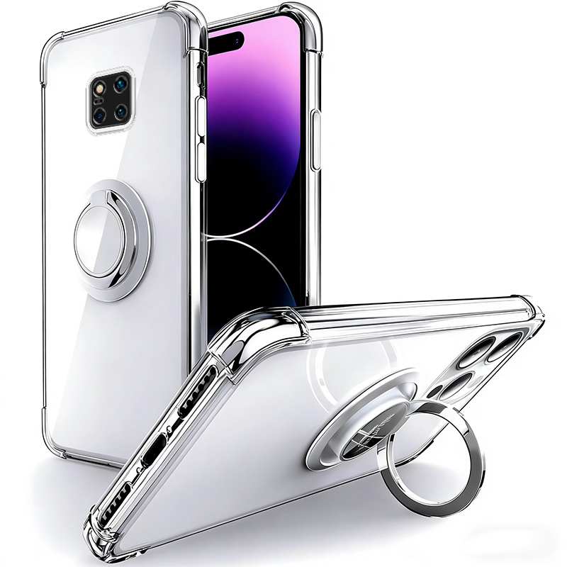 TEMU Phone Case: Suitable For Huawei Mate20 Pro Case, Four-corner Drop-proof With Magnetic Kickstand, Transparent Soft Full-coverage Protective Cover
