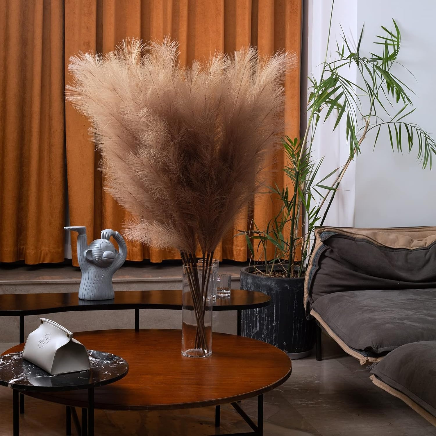 8pcs Luxury Artificial Pampas Grass Decorations, 99.06 cm Tall - Soft, Fluffy Beige And White Stems, Ideal for Bohemian Home Decor, Weddings, Parties, Vase Arrangements, Garden Decor