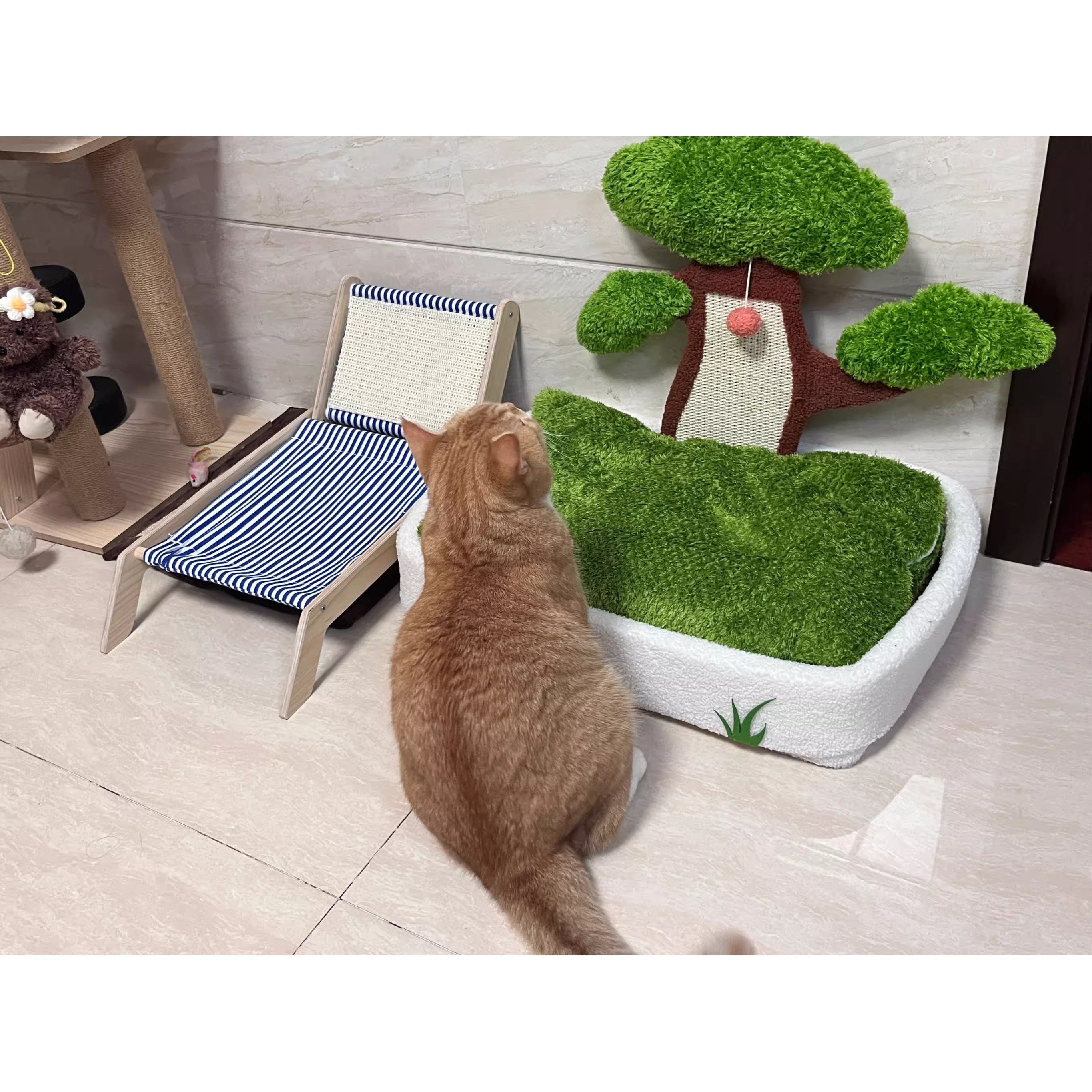 cat lying chair herbal scratching board cat hanging bed Temu