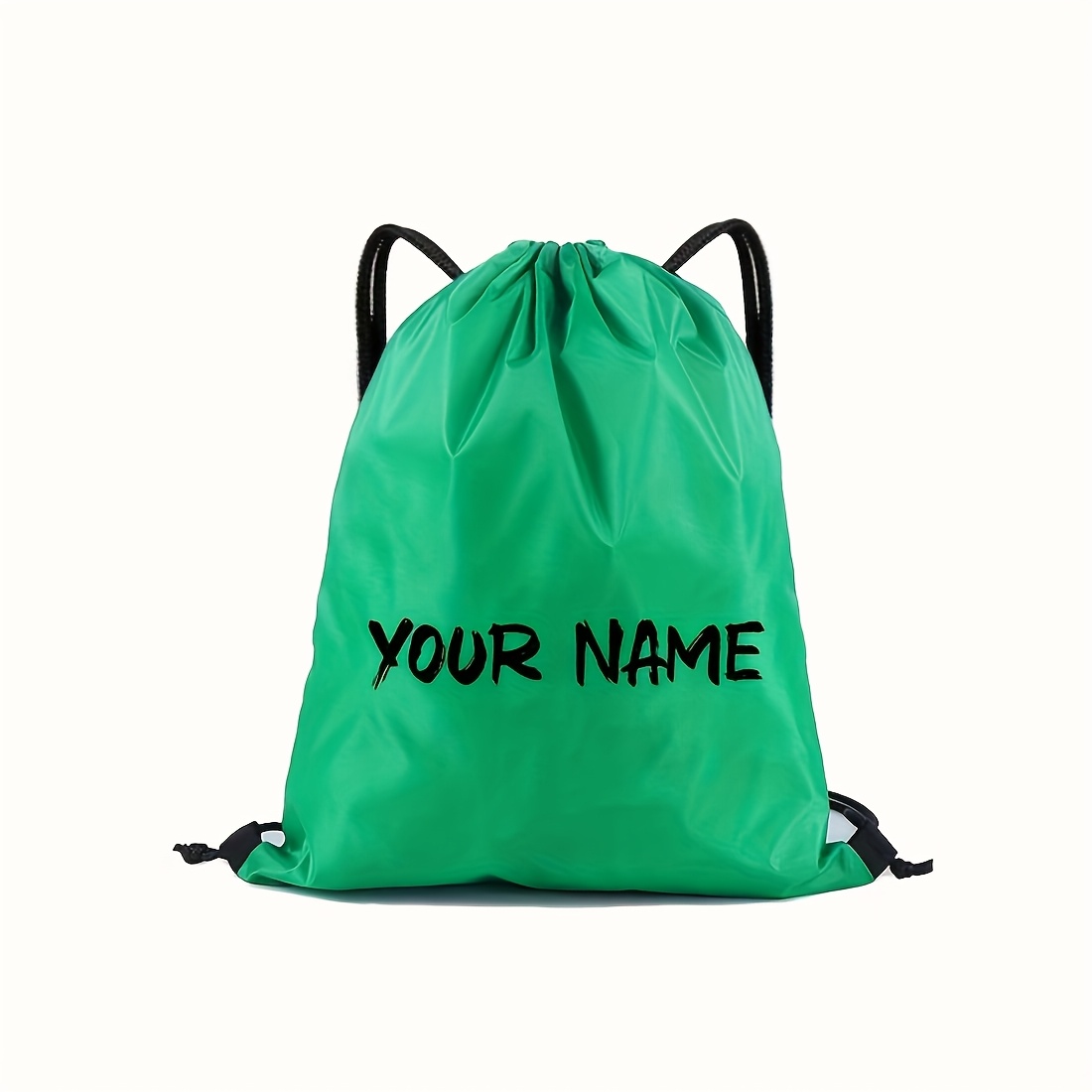 TEMU 1 Personalized Customizable Letter Drawstring Backpack - Name/text, Custom Letters, Durable Drawstring Storage Bag, Multiple Colors Available,