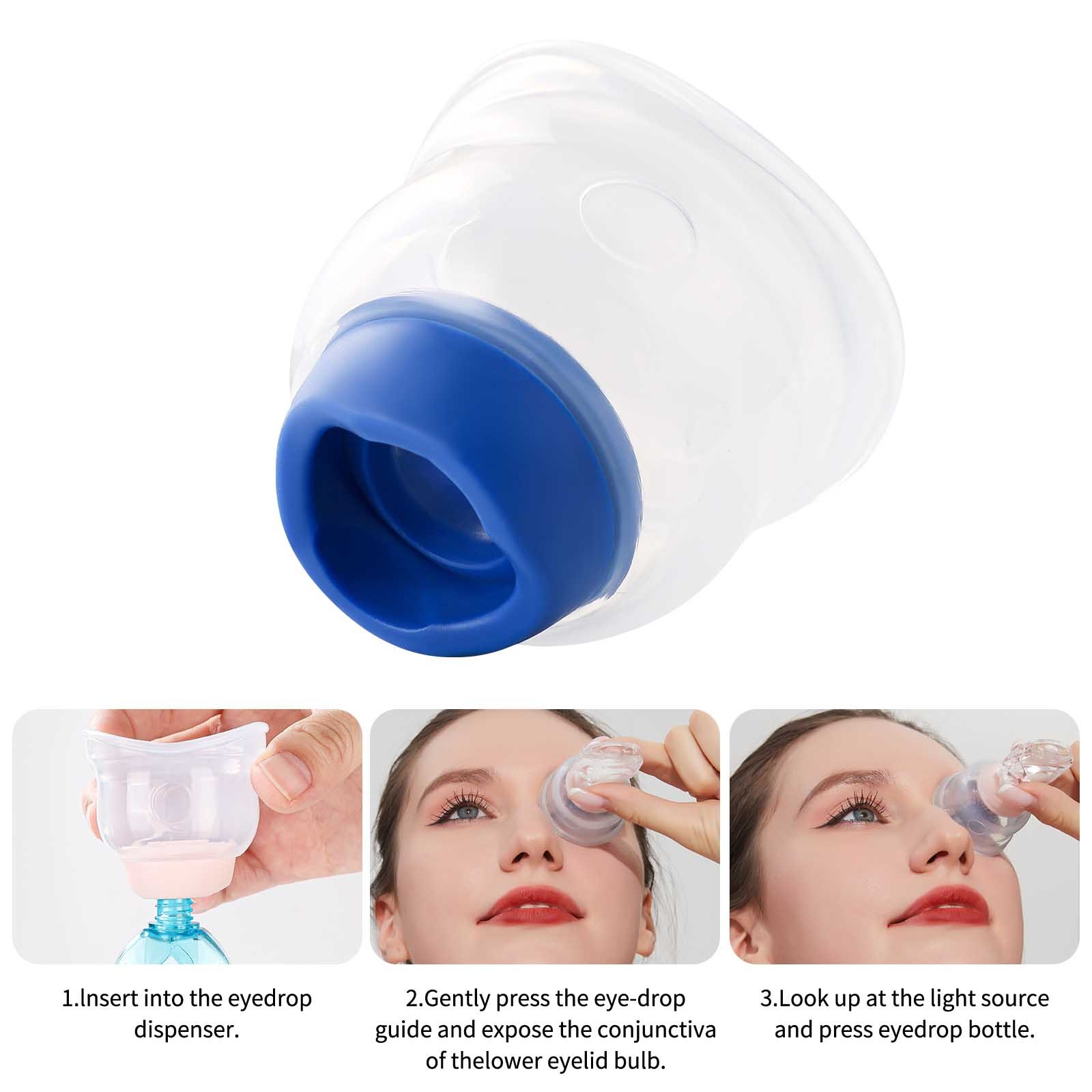 Eye Drop Adapter, Reusable Dispenser with Ergonomic Grip