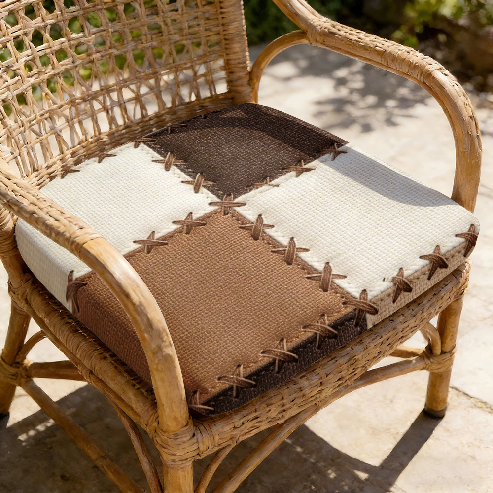TEMU 1 coussin de siège de loisirs à motif échiquier, coussins de siège intérieurs et extérieurs, coussins de , taille 19.7 X 17.7 X 1.57 pouces,
