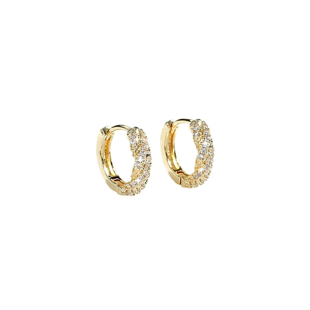 Fashionable Light Luxury Zirconia Ear Clips, Elegant Earrings