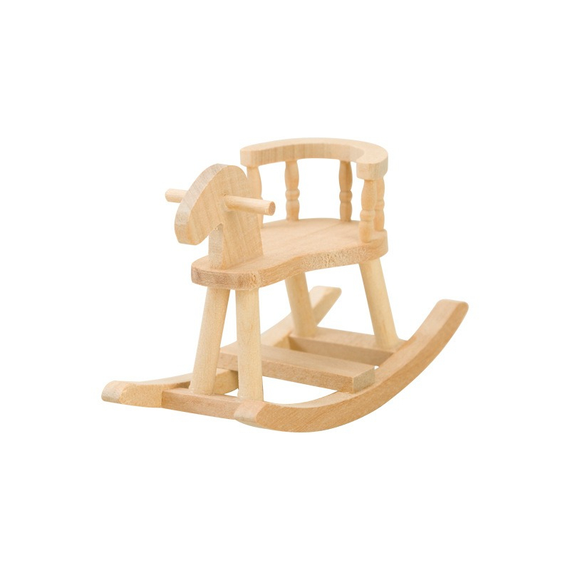 TEMU 1:12 Scale Dollhouse Miniature Scene, Mini Furniture Accessories, Wooden Decorative Chair Ornament