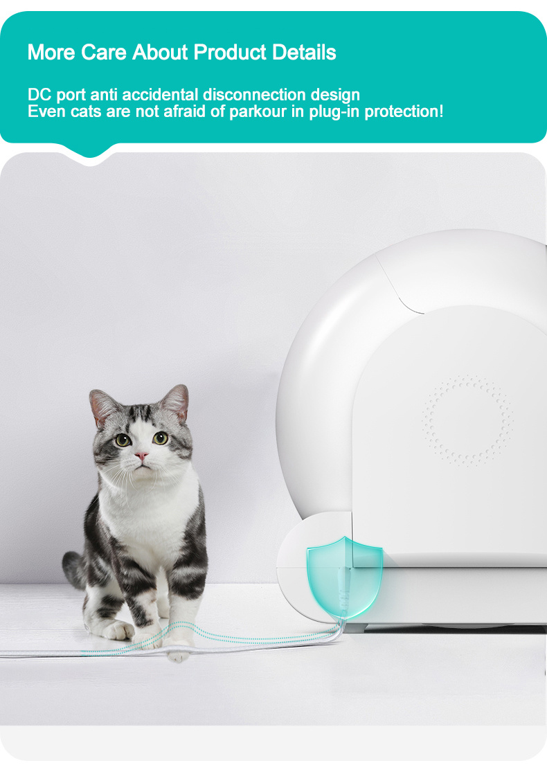 65l automatic smart cat litter box self cleaning fully enclosed cat litter box toilet litter tray english version Product details 0