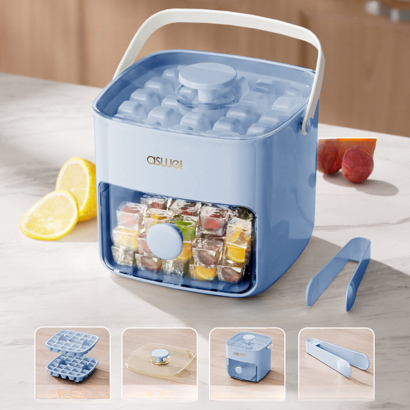 TEMU 48 Grid Ice Hockey Equipment For Household Use, Easy To Peel Off Large Capacity Ice Storage Ice Cube Mold, Ice Making Box, Pressing Ice Cube