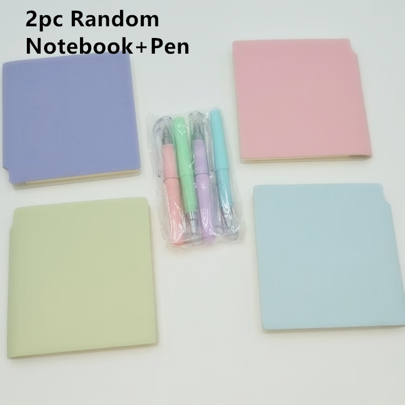 TEMU Lot de 2/4/6/8 pièces de carnet de notes compact, portable et léger, couleur aléatoire, carnet coloré et stylo coloré, plusieurs couleurs