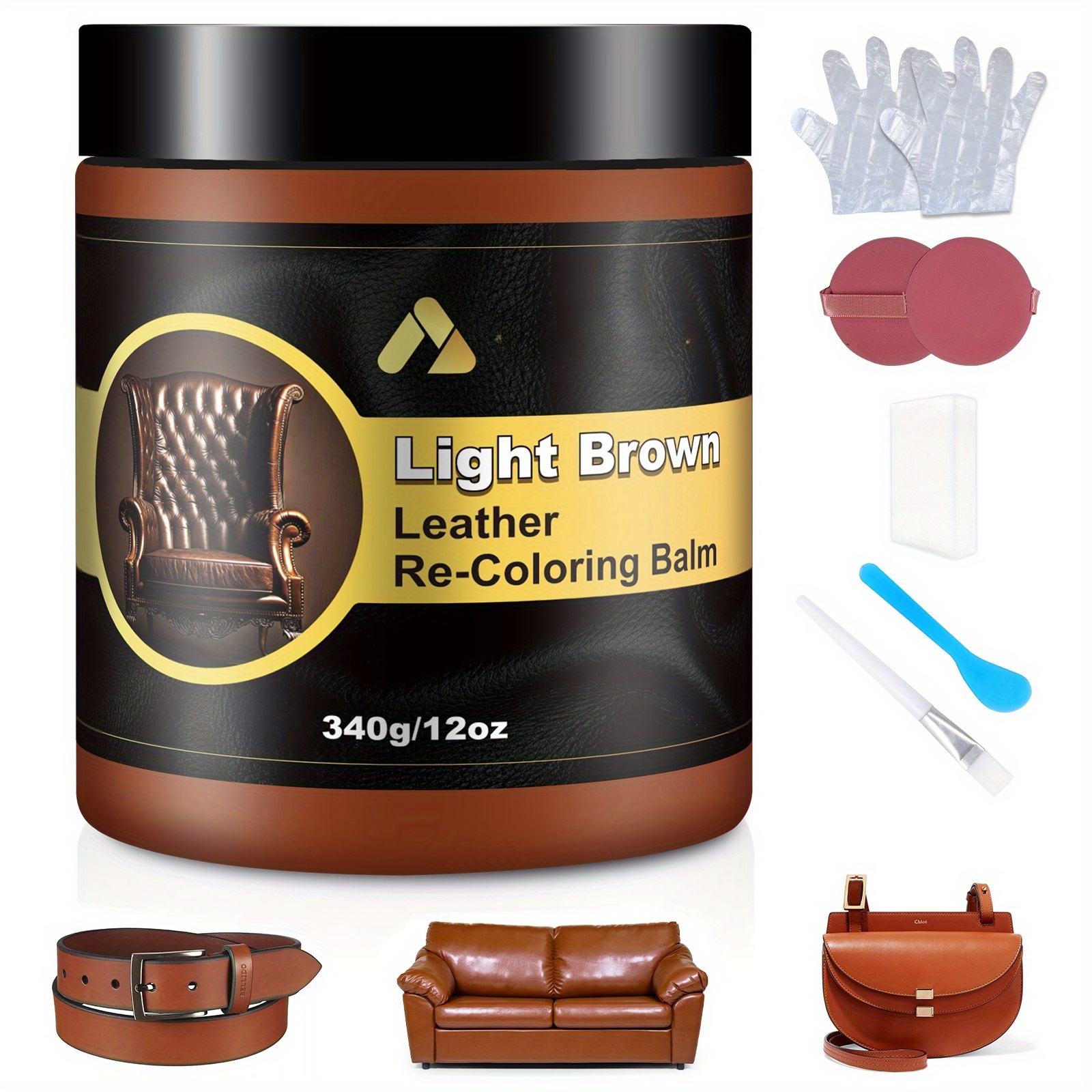 leather recoloring balm sold on Temu United States