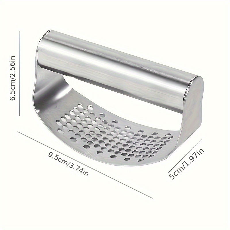TEMU Stainless Steel Garlic Press - A Manual Garlic Crusher With An Ergonomic Handle That Requires No Electricity And Is Easy To Clean. Perfect For ,