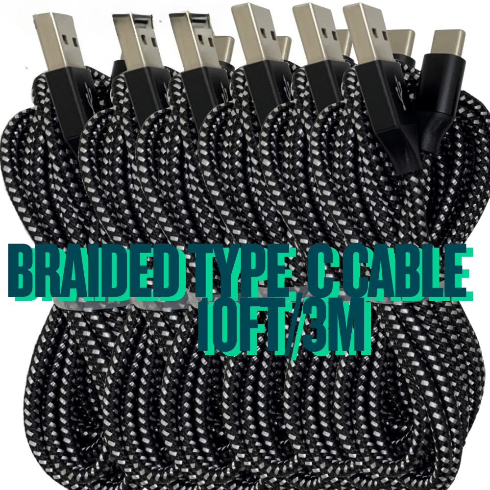 cable de   tipo c de 10 pies, carga rápida usb-a a usb-c, cable de carga para iphone 16 17 15, for samsung, cable de entrega de energía, carga   velocidad, conector  , diseño - , cable trenzado, material  , usb a a usb-c, tecnología, carga con entrega de energía,diseño Detalles del producto 0
