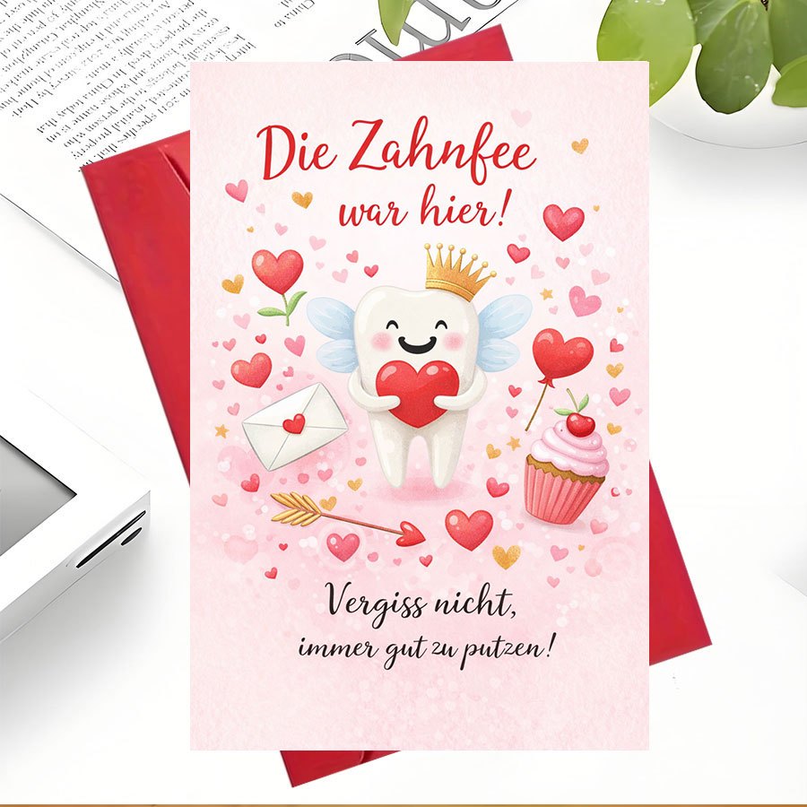 Image of 1pctooth Fairy Greeting Card Perfect For Tooth Care Reminders Ideal Gift For Encouraging Good Dental Hygiene With Cute And Loving Design