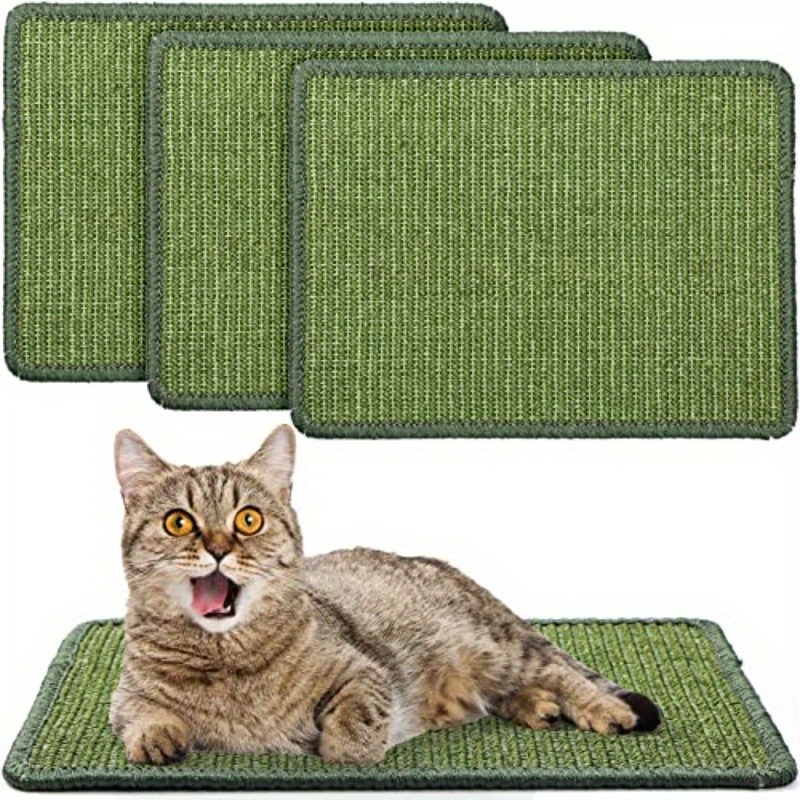 scratcher mat, natural sisal cat scratch pad, horizontal floor