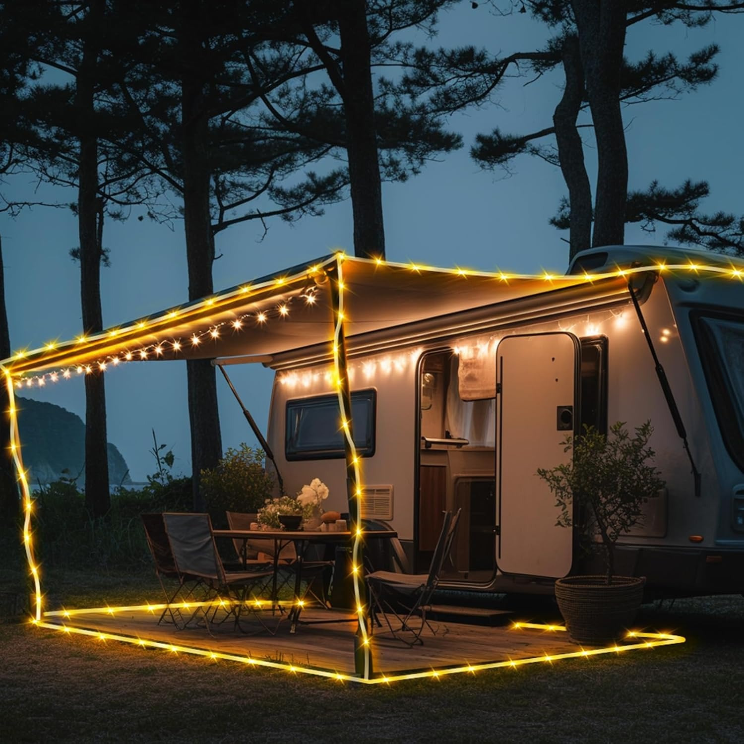 Palma Artificiale da Esterno Altezza 3m con Luci LED, Materiale in Metallo e PVC per Uso Interno ed Esterno