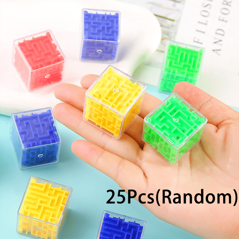 TEMU 25pcs Cute Mini Square Maze Toy, Educational And Competitive Toy. Classroom Prizes, Birthday Event Party, Christmas, Halloween, Children's Day